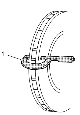 Buick Enclave brake rotor groove scoring depth measurement with micrometer