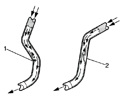 Buick Enclave flexible brake hose inspection showing cracks bulges kinks and soft spots