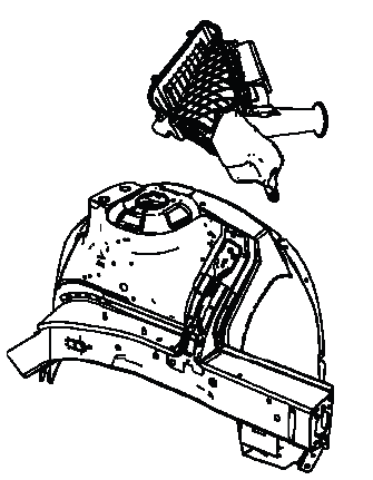 Front frame mounting bolts and reinforcement fastener locations