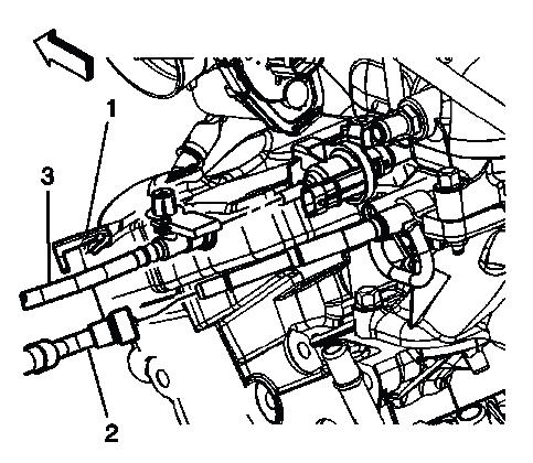 Buick Enclave stabilizer shaft removal position from front frame