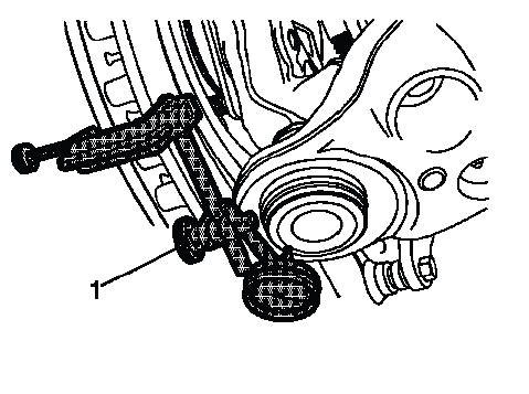 Dial indicator measuring vertical lash in front ball joint