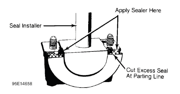 Buick Enclave style rear main rope seal installation example